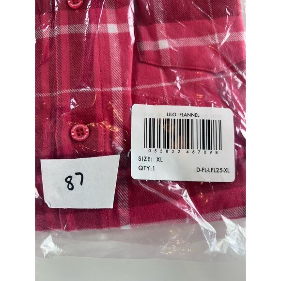 NWT Cakeworthy Disney Lilo Embroidered Red Plaid Flannel Sz XL Pudge Graffiti - Picture 4 of 12